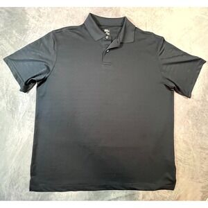 Marc Edwards Polo Shirt Mens XL Black Performance Golf Tennis Moisture Wicking